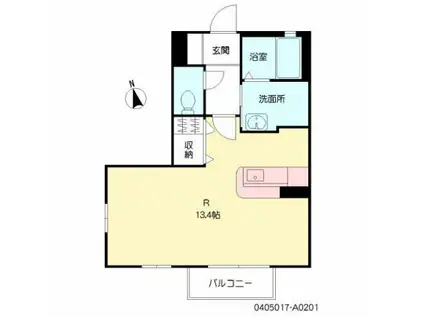 F・FRANCJOUR(ワンルーム/2階)の間取り写真