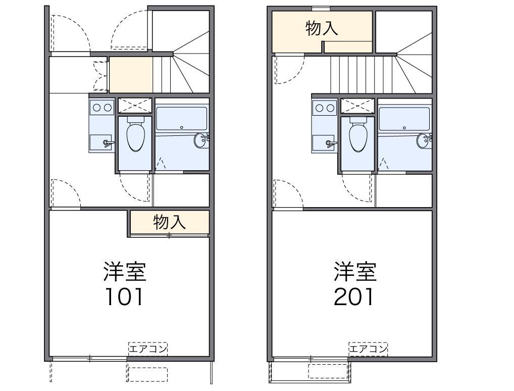レオネクスト永田(1K/2階)の間取り写真