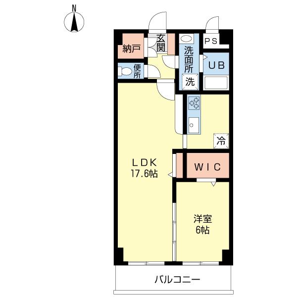 ローレルコート(1LDK/2階)の間取り写真
