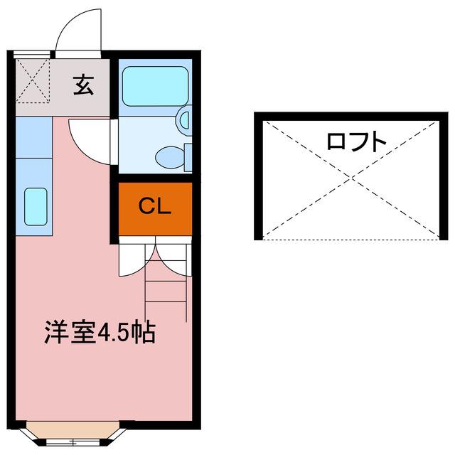 ペピタシティサイド(ワンルーム/2階)の間取り写真