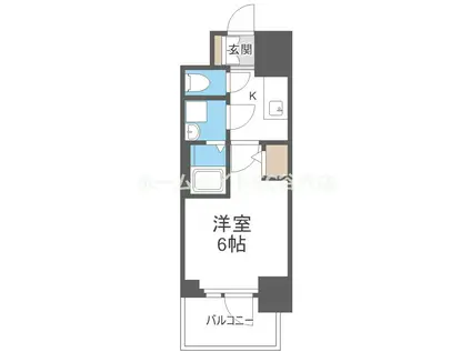 エスリード弁天町ノース RESIDENCE(1K/10階)の間取り写真