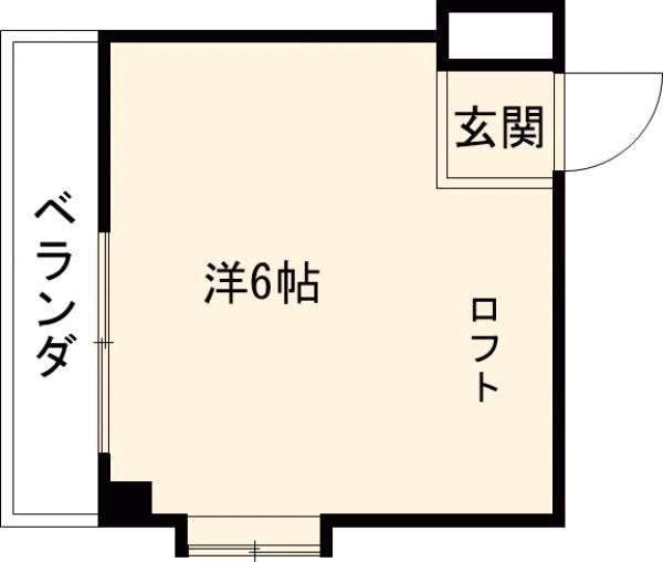 トモエハイツ5号館(ワンルーム/4階)の間取り写真