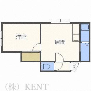 ラピュタ宮の沢(1LDK/3階)の間取り写真
