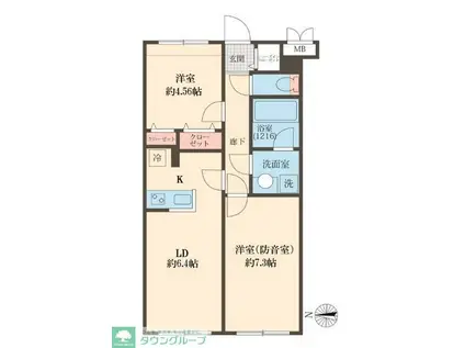 VORT沼袋RESIDENCE(2LDK/2階)の間取り写真