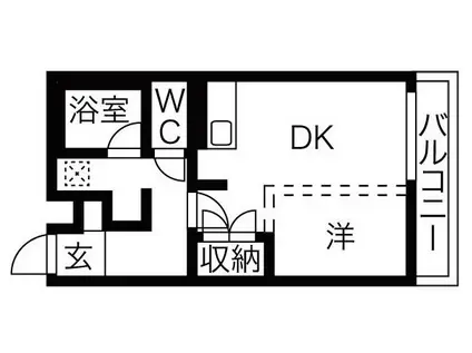 AXIA 八熊(1DK/5階)の間取り写真