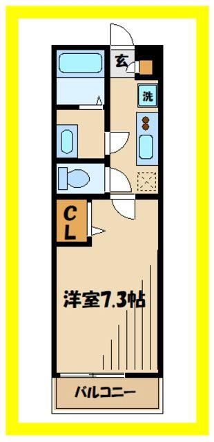 リブリ・川崎溝の口(1K/1階)の間取り写真