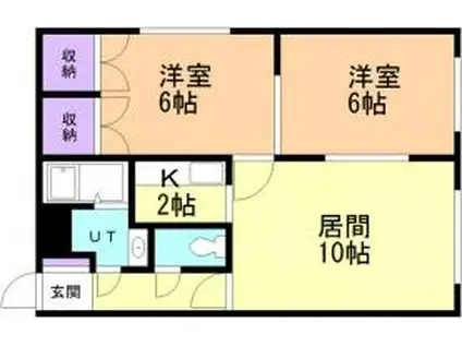 ファミール8(2LDK/2階)の間取り写真