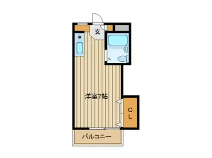 メゾンドティファニーワン(1K/3階)の間取り写真