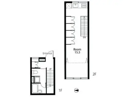 PROTO(ワンルーム/1階)の間取り写真