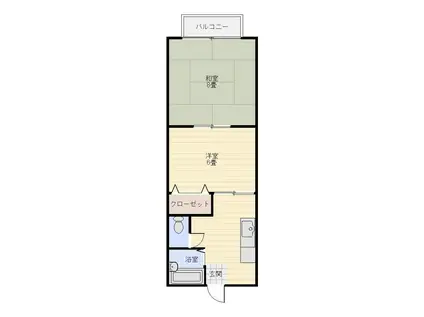 クレドール南平台2号館(2K/1階)の間取り写真