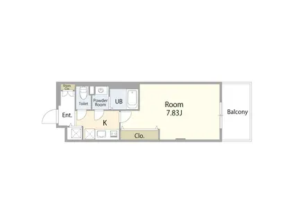 LUXE東灘(1K/5階)の間取り写真