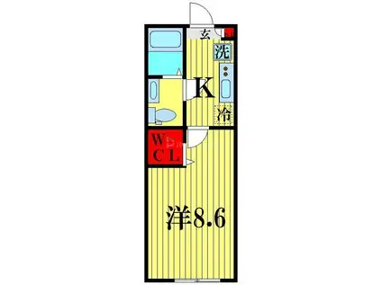 流山PS-1(1K/1階)の間取り写真