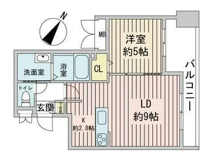 ECLAIR(1LDK/13階)の間取り写真