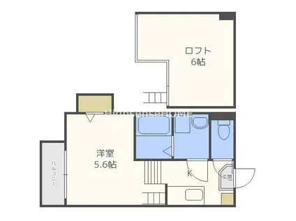 リバーサイドテラス中宮(1K/1階)の間取り写真