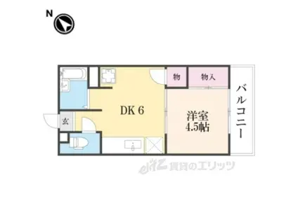 PRINTEMPS(1DK/1階)の間取り写真