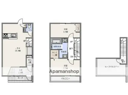 ミスラテラス妙蓮寺(2LDK/1階)の間取り写真