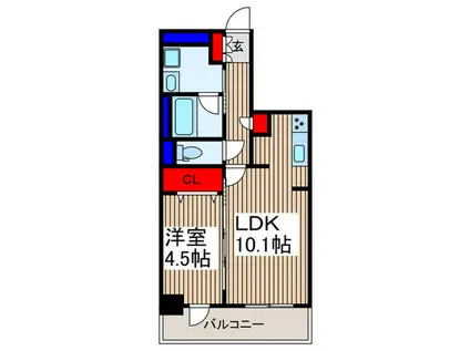 LUXENA TODAKOEN II(1LDK/8階)の間取り写真
