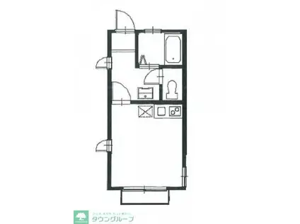 吉澤ホームズII(1K/1階)の間取り写真