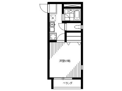 ゆーふらっと(1K/2階)の間取り写真
