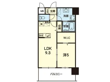 MON REVE光の森(1LDK/1階)の間取り写真