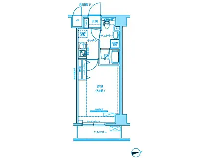 MAXIV八広(1K/4階)の間取り写真