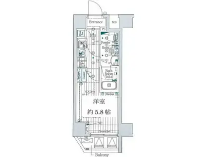 MAXIV横浜大通公園(1K/8階)の間取り写真