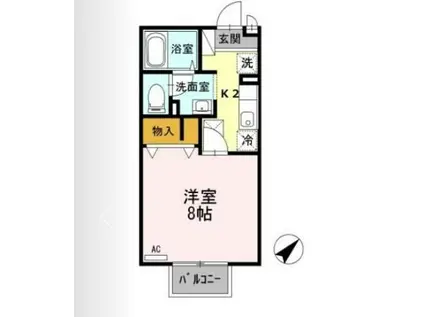 アネックスI(1K/1階)の間取り写真