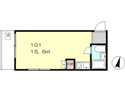 メゾン701(ワンルーム/1階)の間取り写真