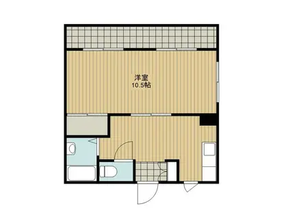 シングルライフ長浜(1DK/1階)の間取り写真