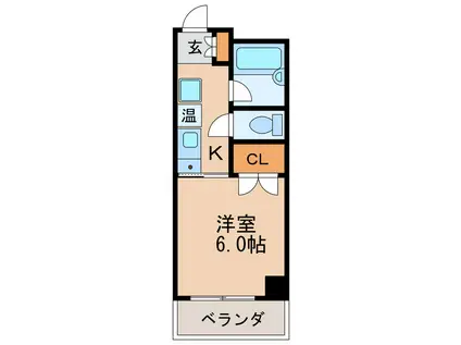 三恵ハイツ(1K/6階)の間取り写真