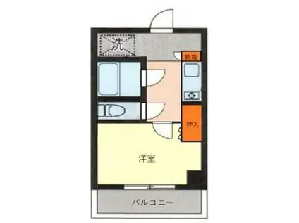 サンモールII(1K/4階)の間取り写真