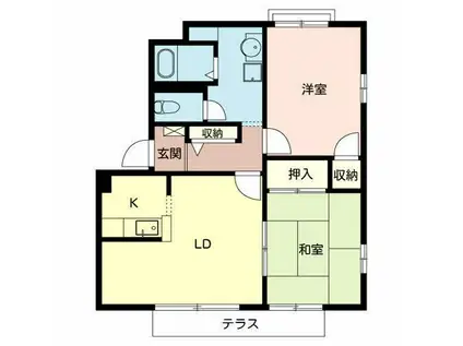 スセッソ川西(2LDK/1階)の間取り写真