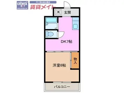 江戸宿阿部喜(1DK/2階)の間取り写真