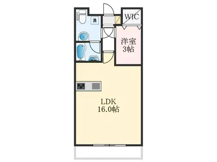 ラフィナート和泉(1LDK/3階)の間取り写真