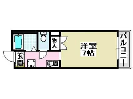 メゾン・ルミエール(1K/2階)の間取り写真