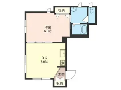 FRAGRANT OLIVE(1DK/1階)の間取り写真