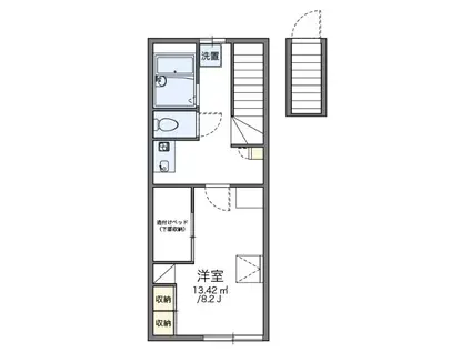 ルミエール(1K/2階)の間取り写真