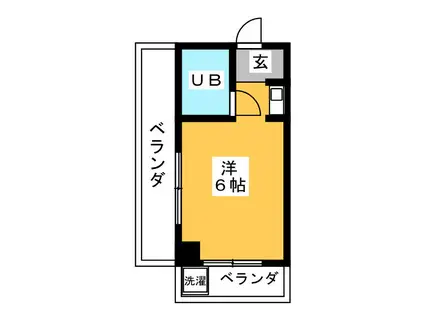 リエス本郷(ワンルーム/1階)の間取り写真