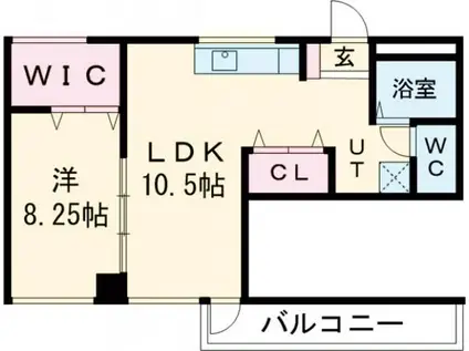 ピットインR一番館(1LDK/6階)の間取り写真