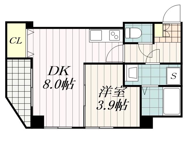 コネクトパークヒルズ千葉中央(1DK/7階)の間取り写真