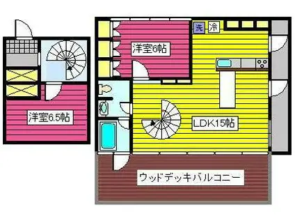 LAPUTAII(2LDK/3階)の間取り写真