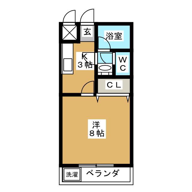 グレイス(1K/1階)の間取り写真