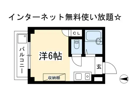 リブカントリー(1K/3階)の間取り写真