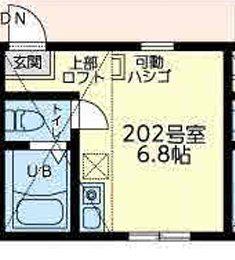 ユナイト小机アペリティフ(ワンルーム/2階)の間取り写真