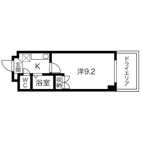 シティライフ田代(1K/1階)の間取り写真