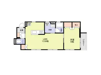 LUMINARE LUMINARE(1LDK/2階)の間取り写真