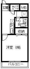 ACE1(1K/1階)の間取り写真