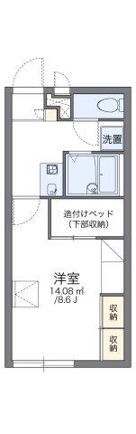 レオパレス由良(1K/2階)の間取り写真