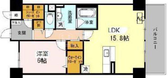アトレ梅北(1LDK/5階)の間取り写真
