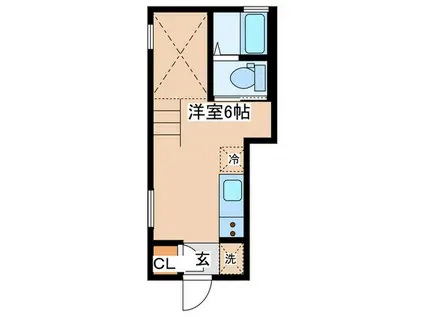 グランエッグス西荻南(ワンルーム/1階)の間取り写真